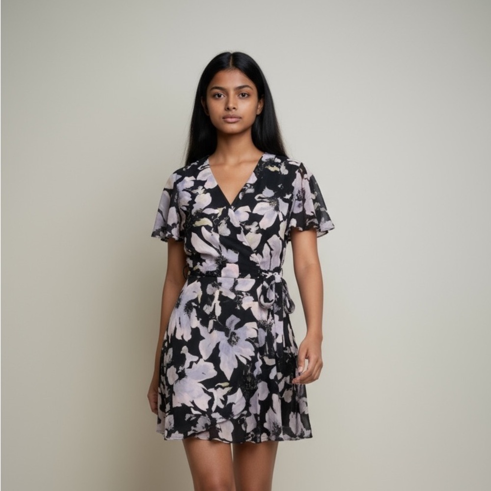 Tahari ladies dress size 10 very good condition zipper back has a tie waist.